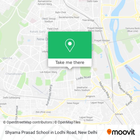 Shyama Prasad School in Lodhi Road map