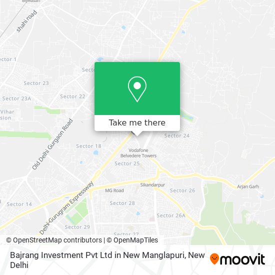 Bajrang Investment Pvt Ltd in New Manglapuri map