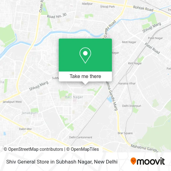 Shiv General Store in Subhash Nagar map