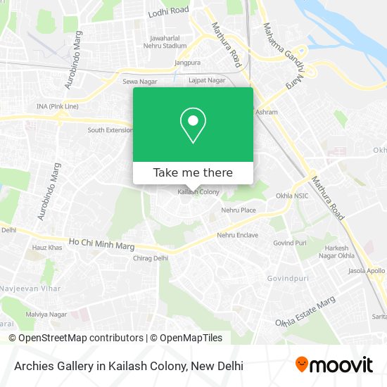 Archies Gallery in Kailash Colony map