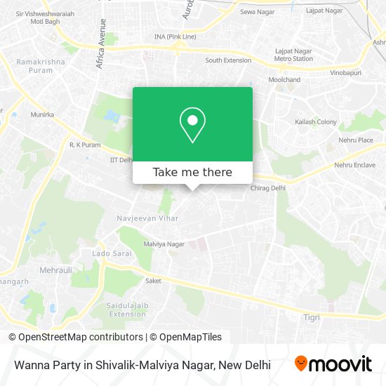 Wanna Party in Shivalik-Malviya Nagar map