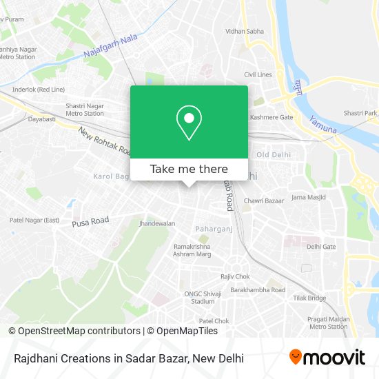 Rajdhani Creations in Sadar Bazar map