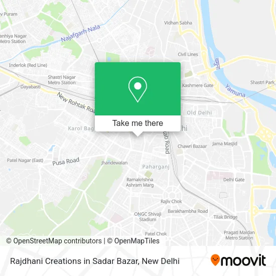 Rajdhani Creations in Sadar Bazar map