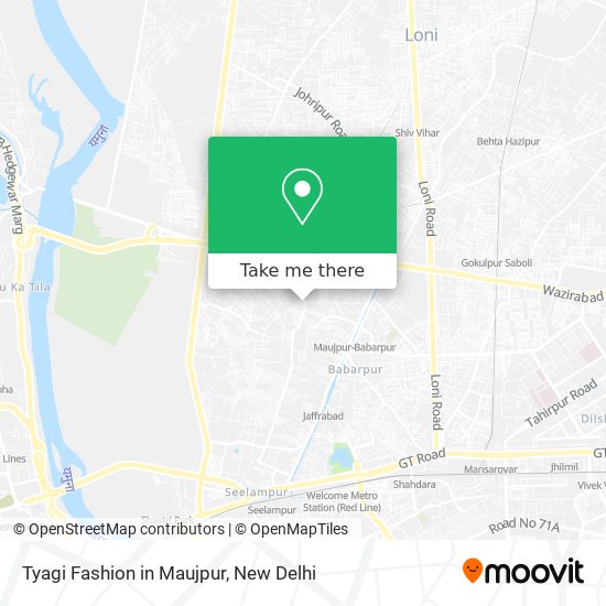 Tyagi Fashion in Maujpur map