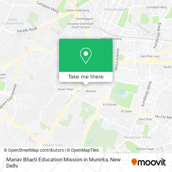 Manav Bharti Education Mission in Munirka map