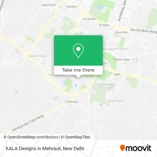 KALA Designs in Mehrauli map