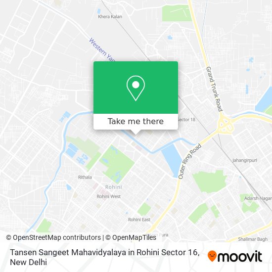 Tansen Sangeet Mahavidyalaya in Rohini Sector 16 map