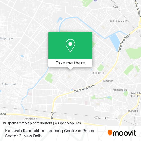 Kalawati Rehabilition Learning Centre in Rohini Sector 3 map
