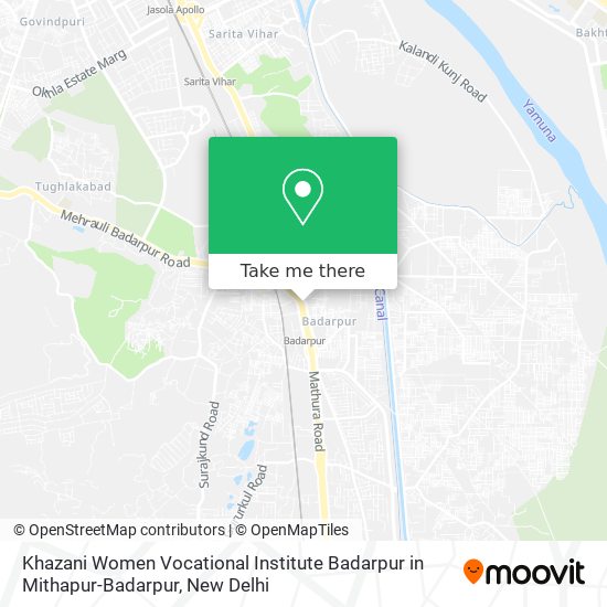 Khazani Women Vocational Institute Badarpur in Mithapur-Badarpur map