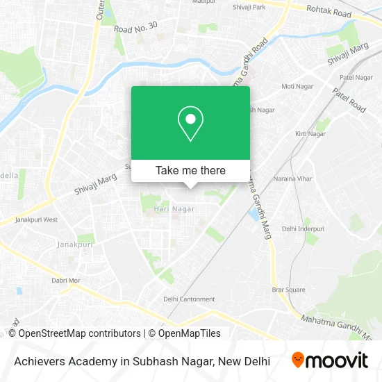 Achievers Academy in Subhash Nagar map