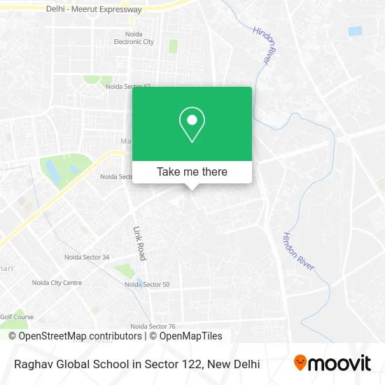 Raghav Global School in Sector 122 map