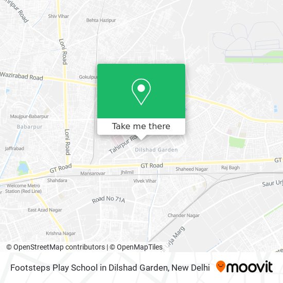 Footsteps Play School in Dilshad Garden map