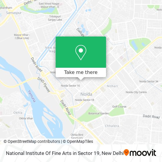 National Institute Of Fine Arts in Sector 19 map