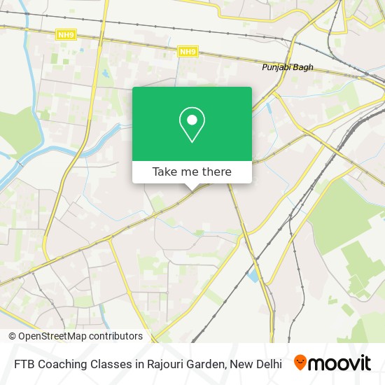 FTB Coaching Classes in Rajouri Garden map