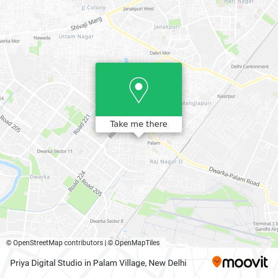Priya Digital Studio in Palam Village map