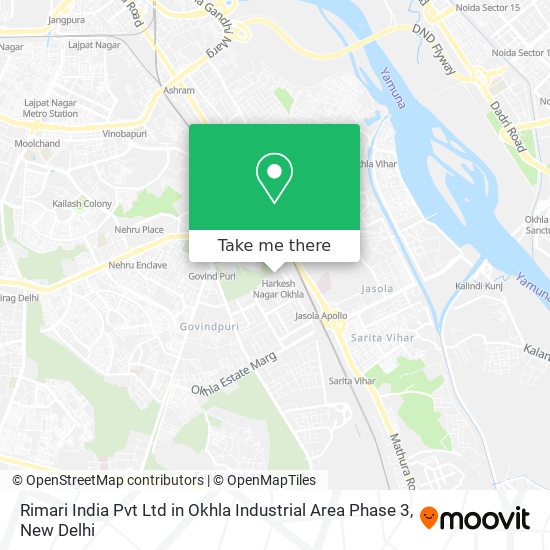 Rimari India Pvt Ltd in Okhla Industrial Area Phase 3 map