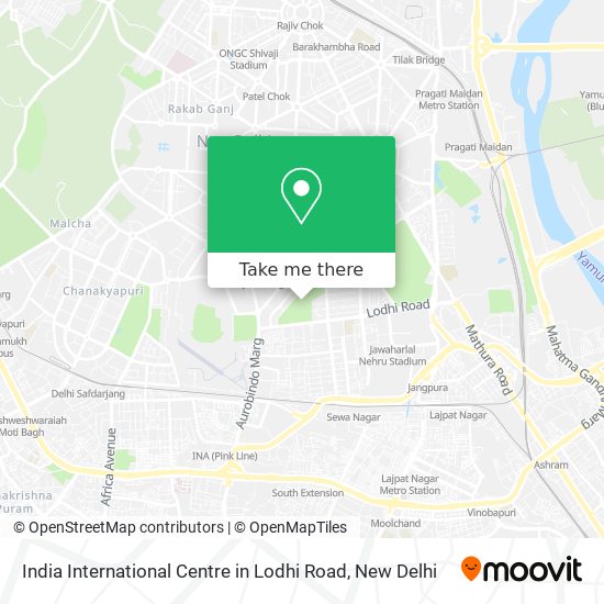 India International Centre in Lodhi Road map