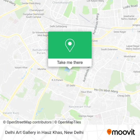 Delhi Art Gallery in Hauz Khas map