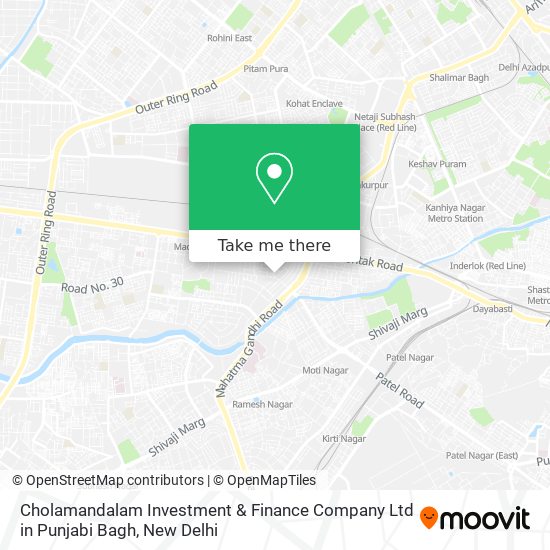 Cholamandalam Investment & Finance Company Ltd in Punjabi Bagh map
