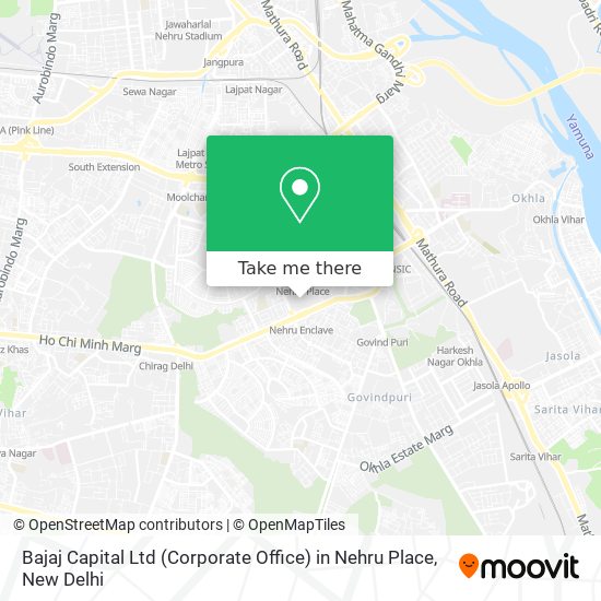 Bajaj Capital Ltd (Corporate Office) in Nehru Place map