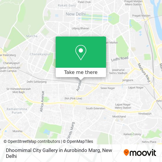 Dhoomimal City Gallery in Aurobindo Marg map