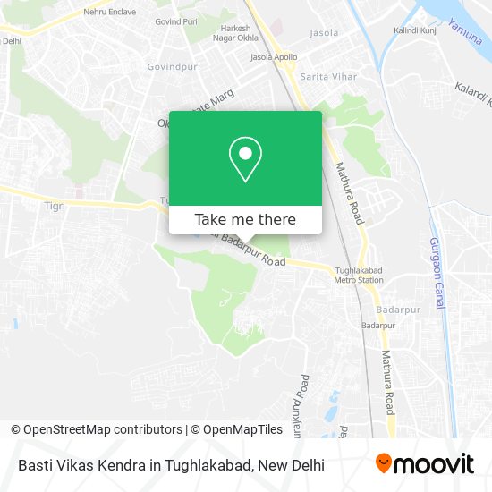 Basti Vikas Kendra in Tughlakabad map