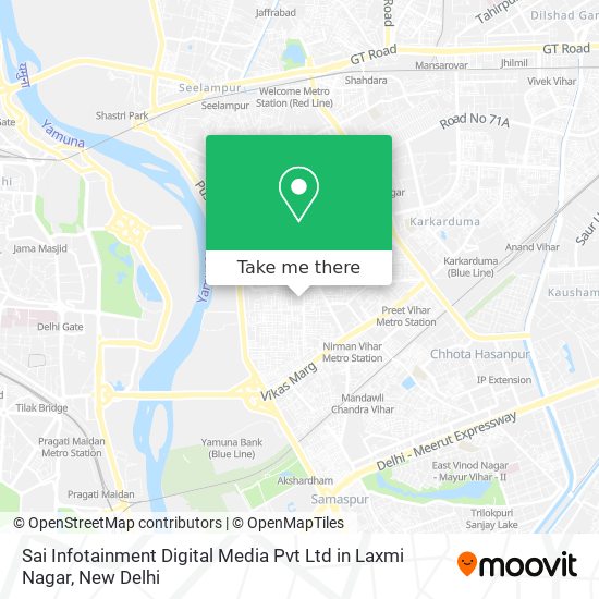 Sai Infotainment Digital Media Pvt Ltd in Laxmi Nagar map