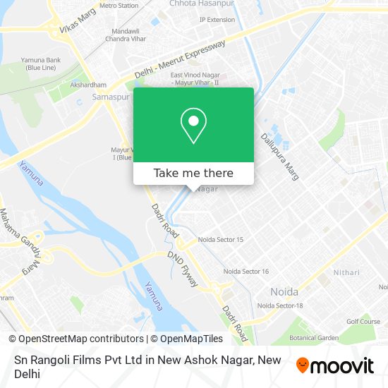 Sn Rangoli Films Pvt Ltd in New Ashok Nagar map