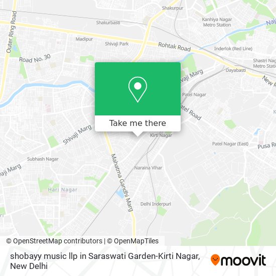 shobayy music llp in Saraswati Garden-Kirti Nagar map