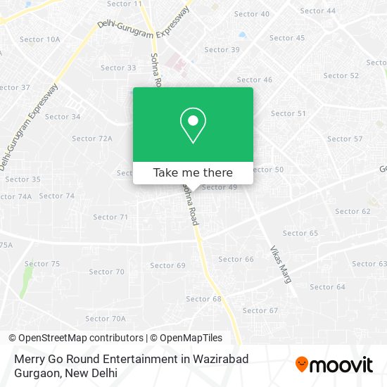 Merry Go Round Entertainment in Wazirabad Gurgaon map