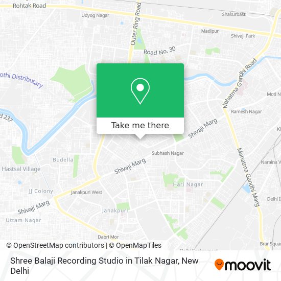 Shree Balaji Recording Studio in Tilak Nagar map