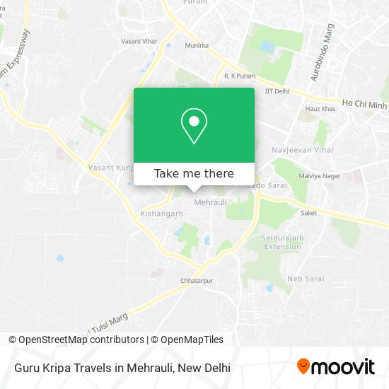 Guru Kripa Travels in Mehrauli map