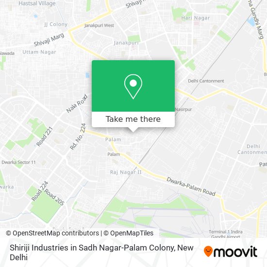 Shiriji Industries in Sadh Nagar-Palam Colony map