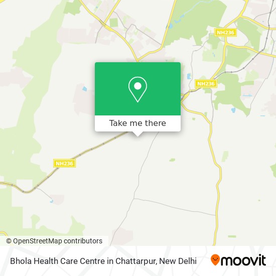 Bhola Health Care Centre in Chattarpur map