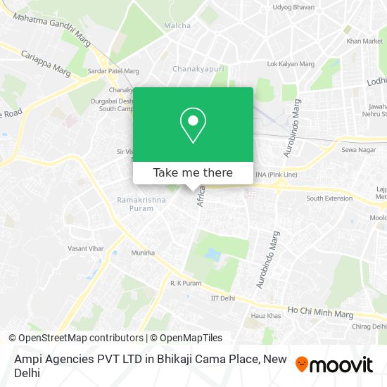 Ampi Agencies PVT LTD in Bhikaji Cama Place map
