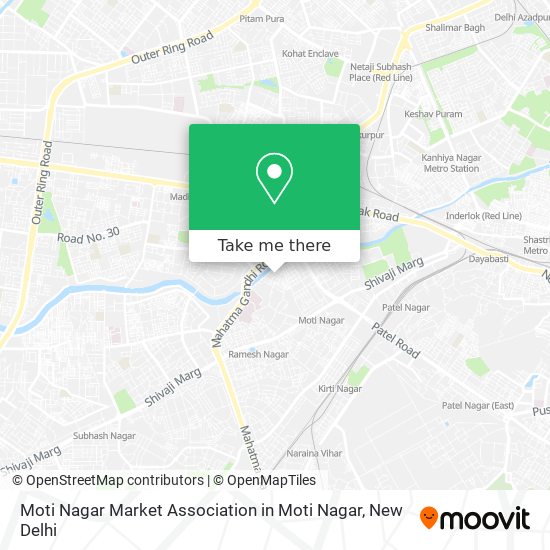 Moti Nagar Market Association in Moti Nagar map