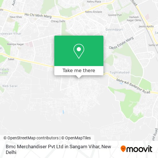 Bmc Merchandiser Pvt Ltd in Sangam Vihar map