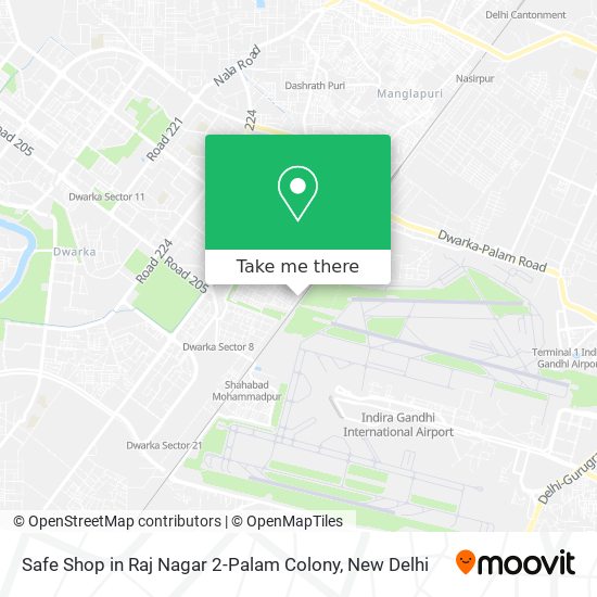 Safe Shop in Raj Nagar 2-Palam Colony map