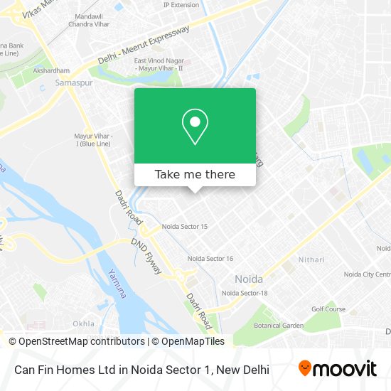 Can Fin Homes Ltd in Noida Sector 1 map