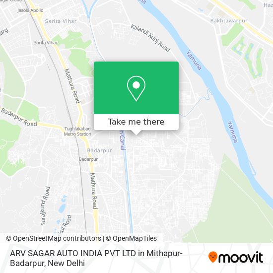ARV SAGAR AUTO INDIA PVT LTD in Mithapur-Badarpur map