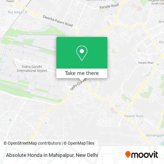 Absolute Honda in Mahipalpur map