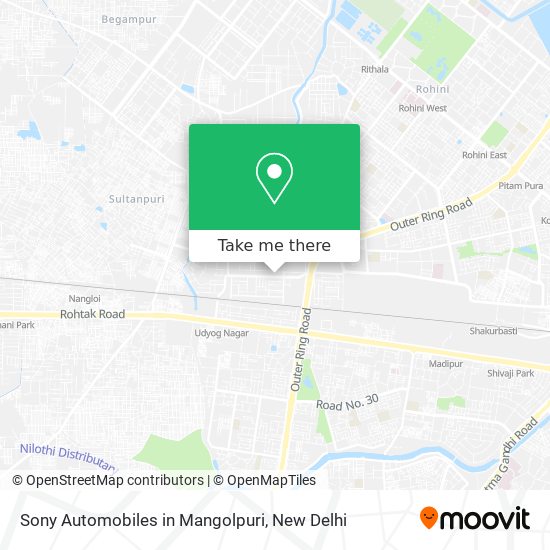 Sony Automobiles in Mangolpuri map