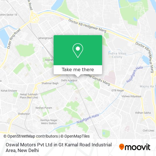 Oswal Motors Pvt Ltd in Gt Karnal Road Industrial Area map