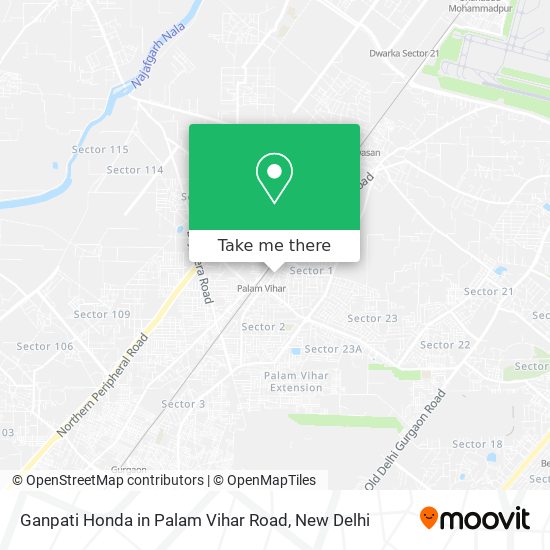 Ganpati Honda in Palam Vihar Road map