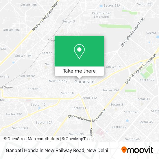 Ganpati Honda in New Railway Road map