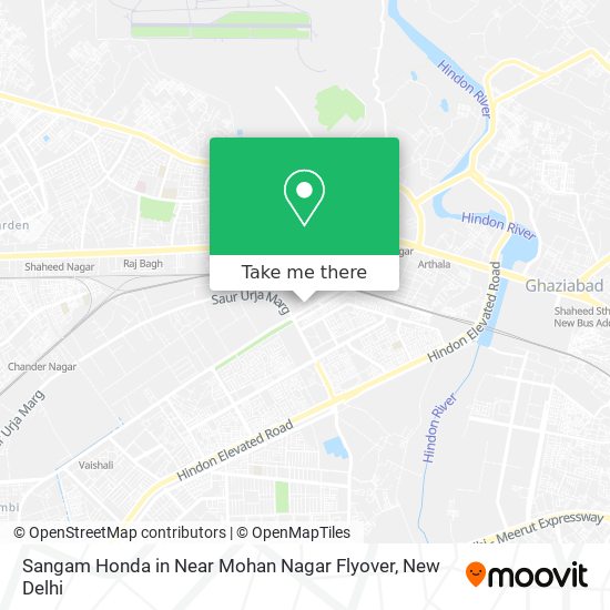 Sangam Honda in Near Mohan Nagar Flyover map