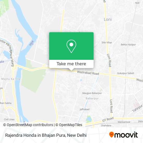 Rajendra Honda in Bhajan Pura map