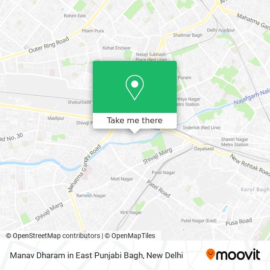 Manav Dharam in East Punjabi Bagh map