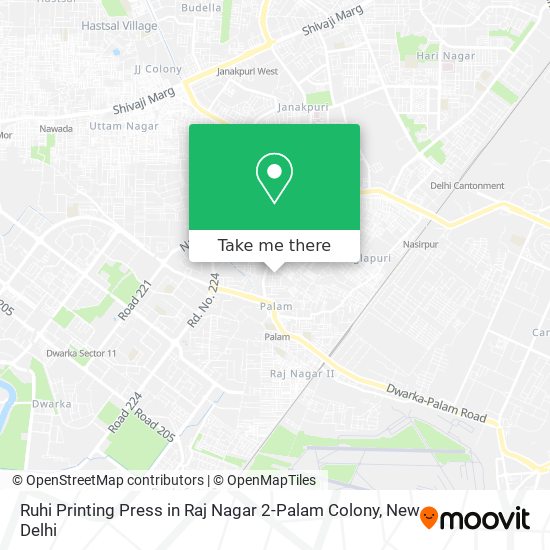 Ruhi Printing Press in Raj Nagar 2-Palam Colony map
