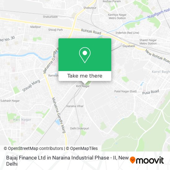 Bajaj Finance Ltd in Naraina Industrial Phase - II map